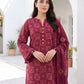 Mosaic Berry Karandi Embroidered 3Pc
