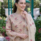 Beige Cross Stitch Floral Karandi