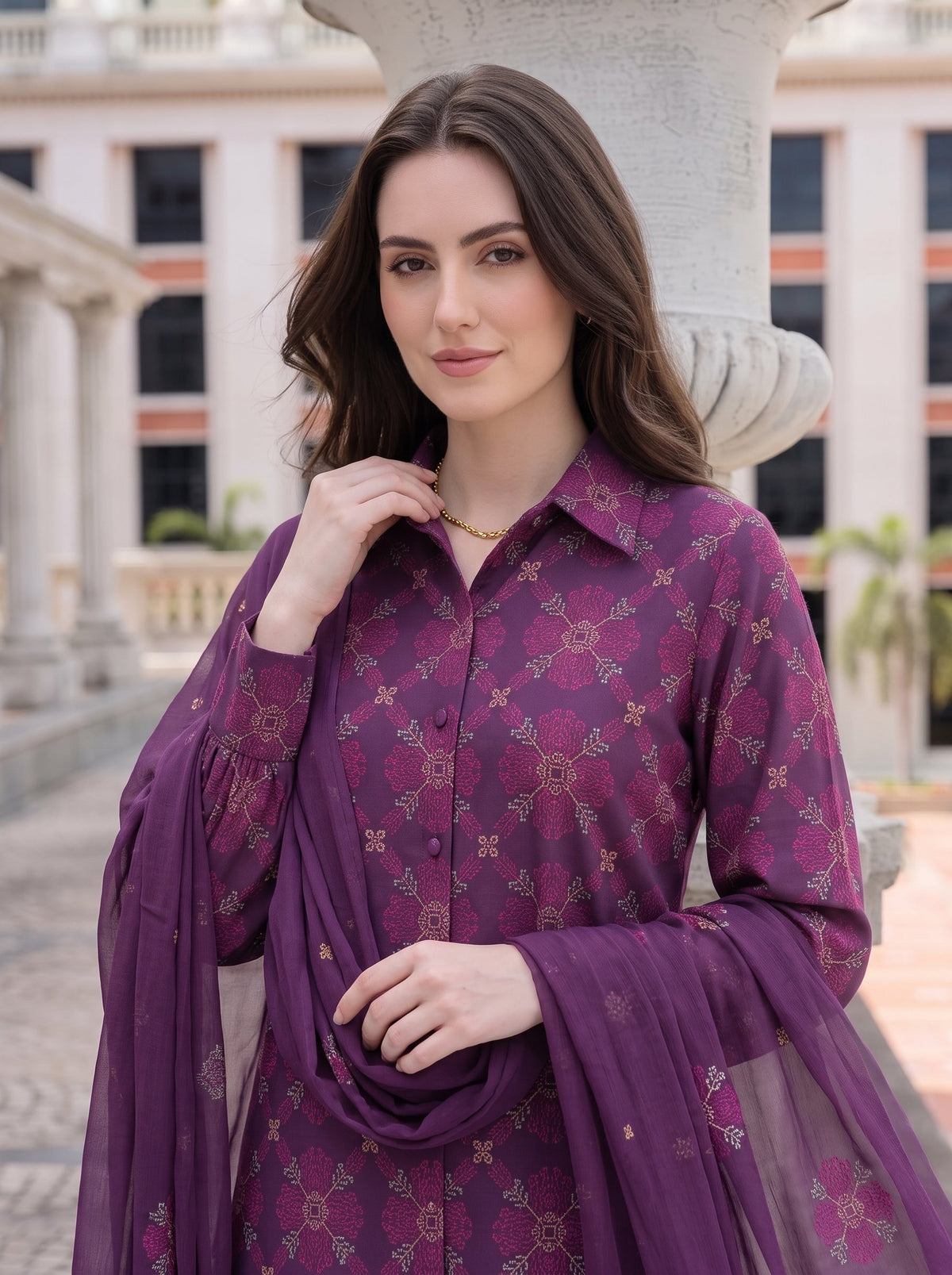 Purple Mosaic Karandi