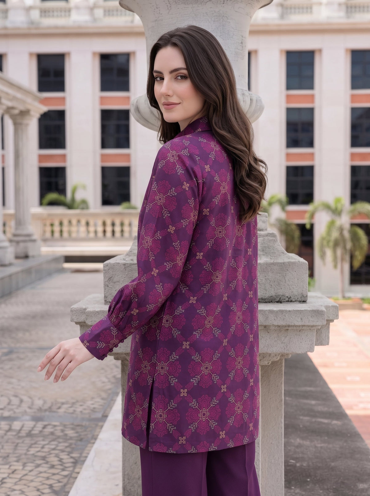 Purple Mosaic Karandi