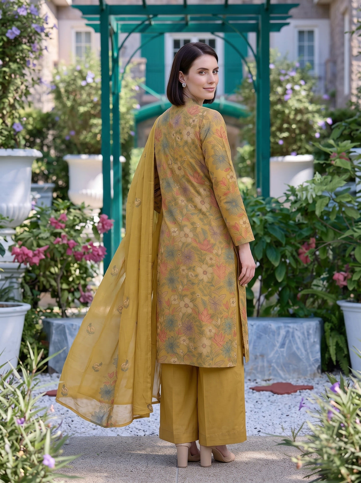 Multi Floral Lemon Karandi