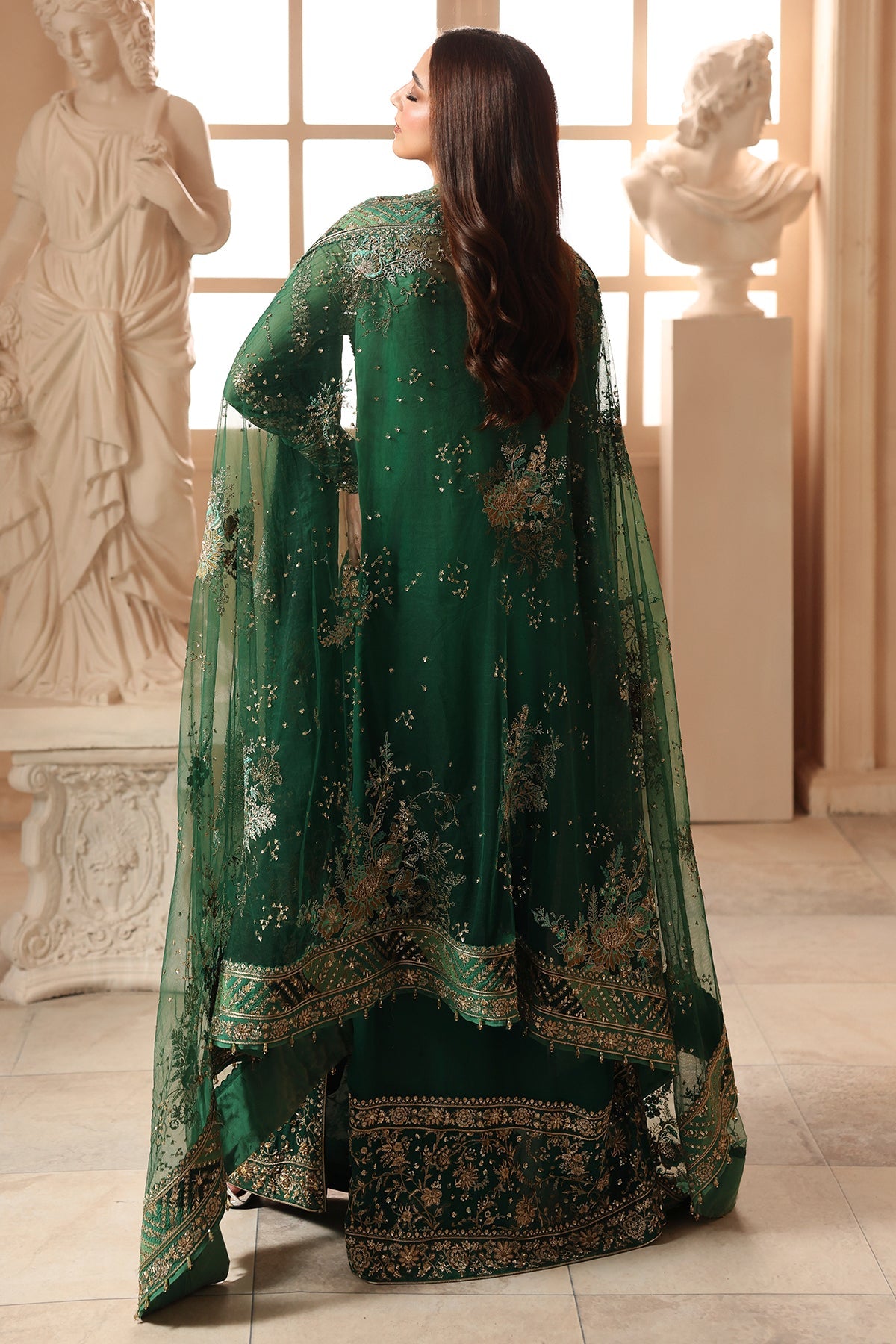 3-PC Unstitched Embroidered  Luxury Chiffon  DJW6-03