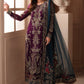 3-PC Unstitched Embroidered  Luxury Chiffon  DJW6-01