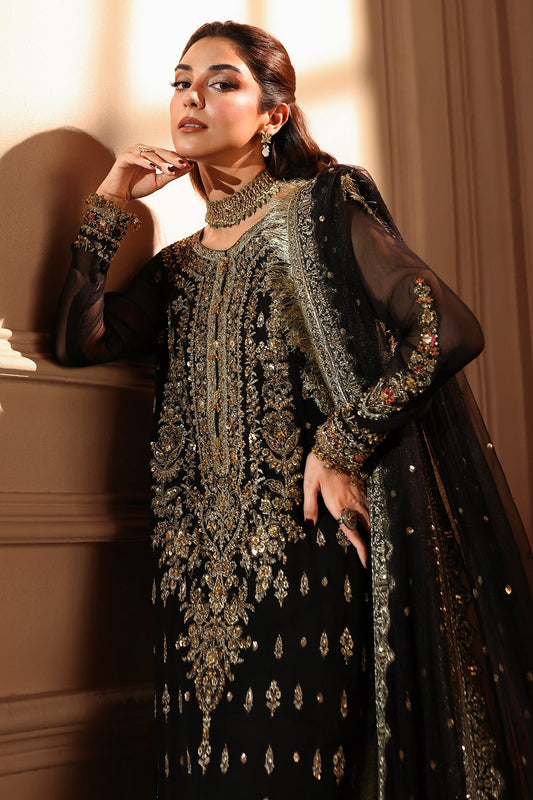 3-PC Unstitched Embroidered  Luxury Chiffon  DJW6-04