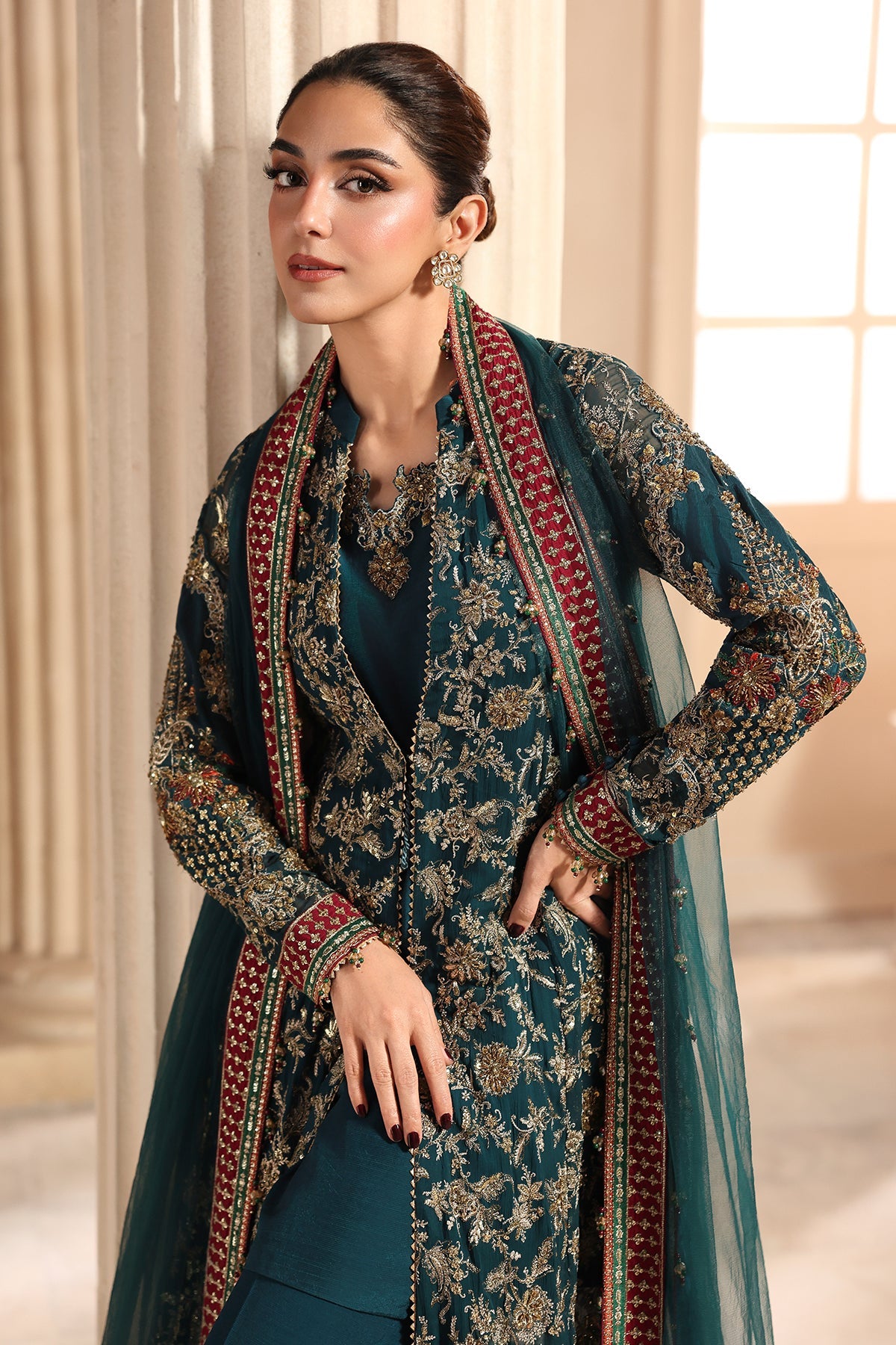 3-PC Unstitched Embroidered  Luxury Chiffon  DJW6-05