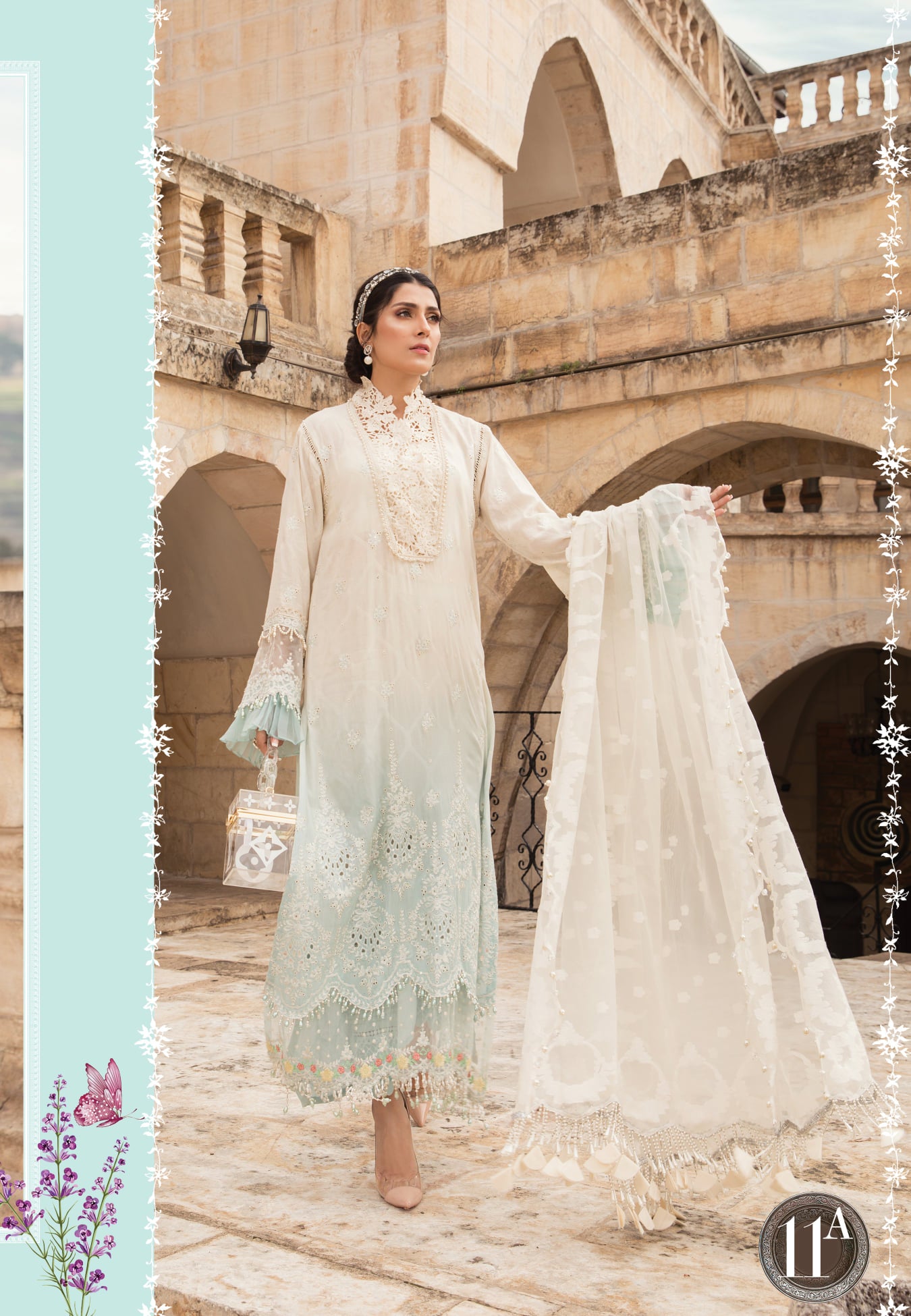 Unstitched Lawn D-2111-A - Heer Rang