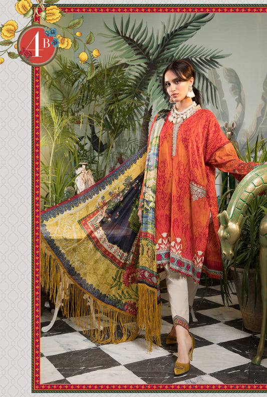 Mprints Unstitched Design 4B - Heer Rang