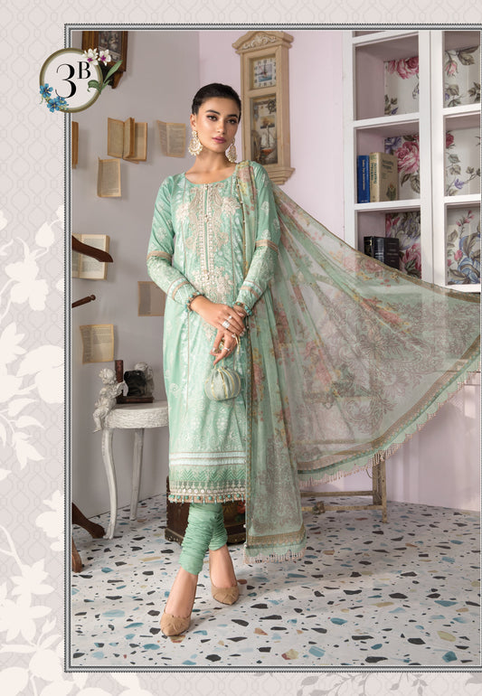 Mprints Unstitched Design 3B - Heer Rang