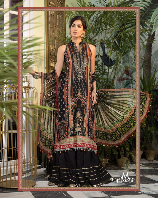 Mprints Unstitched Design 12B - Heer Rang