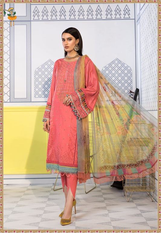 Mprints Unstitched Design 7A - Heer Rang